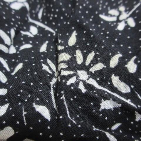 ZARA（ザラ） ロングワンピース 長袖 花柄 ギャザーフレア レーヨン S