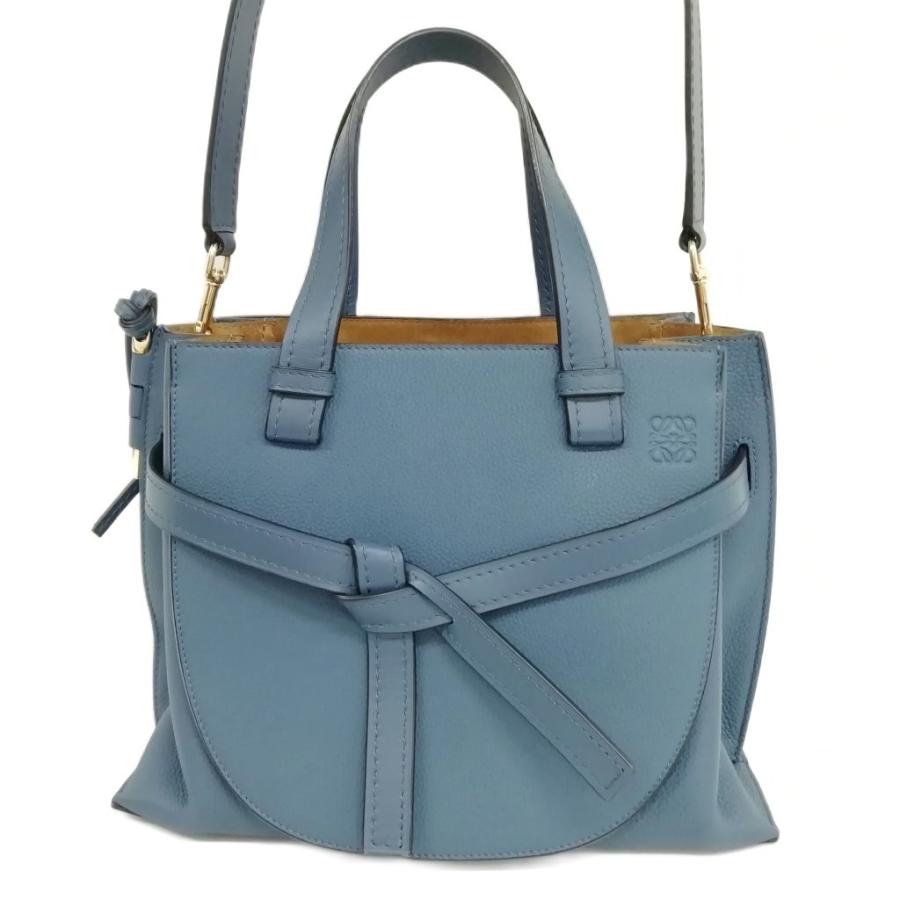LOEWE ロエベ ゲートトップハンドルミニ アナグラム 2WAY レザーハンドバッグ ショルダーバッグ イエロー レディース LOEWE - ロエベ アナグラム ゲート トップハンドル ミニ ハンドバッグ