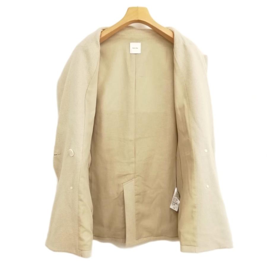 【スピックアンドスパン】ダブルジャケット　ベージュ　36 スピック&スパン Spick&Span 22SS ブッチャークロス ダブルブレスト