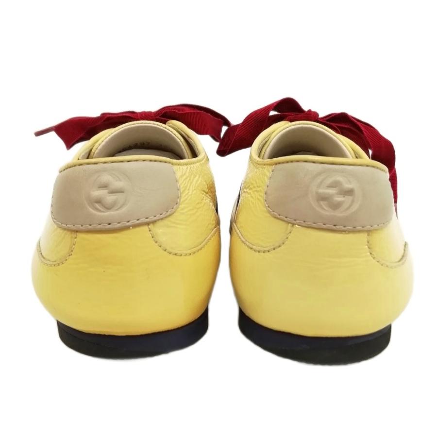 ☆美品☆GUCCI グッチ シェリーライン パテントレザー フラットパンプス GUCCI（グッチ） シェリーライン レースアップ パンプス スニーカー
