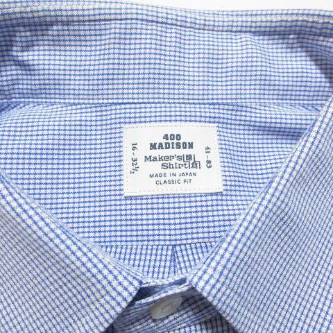 メーカーズシャツ カマクラ 鎌倉 400 MADISON CLASSIC FIT ボタン