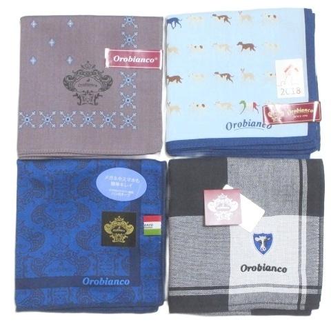 Orobianco（オロビアンコ） 未使用品 タグ付き ハンカチ 4点セット お 