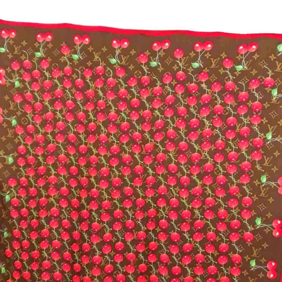 ルイヴィトLouis Vuitton 村上隆 さくらんぼ スカーフ モノグラム LOUIS VUITTON ルイヴィトン × 村上隆 M71962 サクランボ