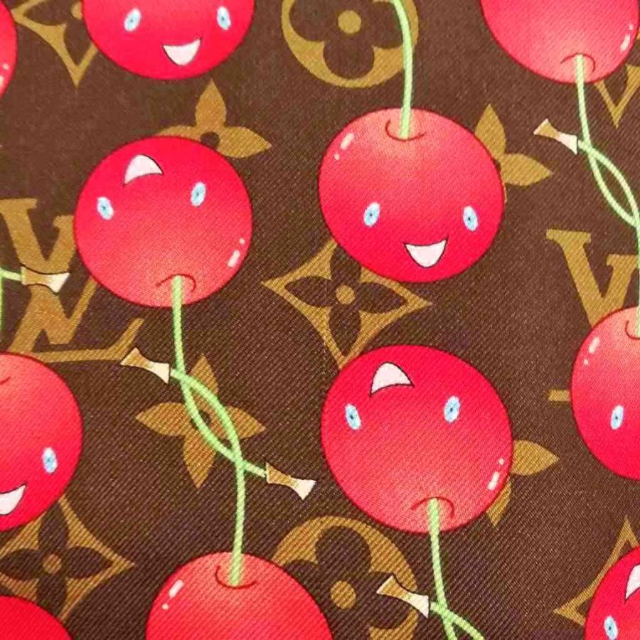 ルイヴィトLouis Vuitton 村上隆 さくらんぼ スカーフ モノグラム ルイヴィトLouis Vuitton 村上隆 さくらんぼ スカーフ