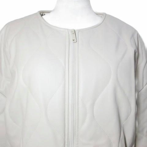 ZARA（ザラ） パデットキルティングジャケット フェイクレザー 中綿