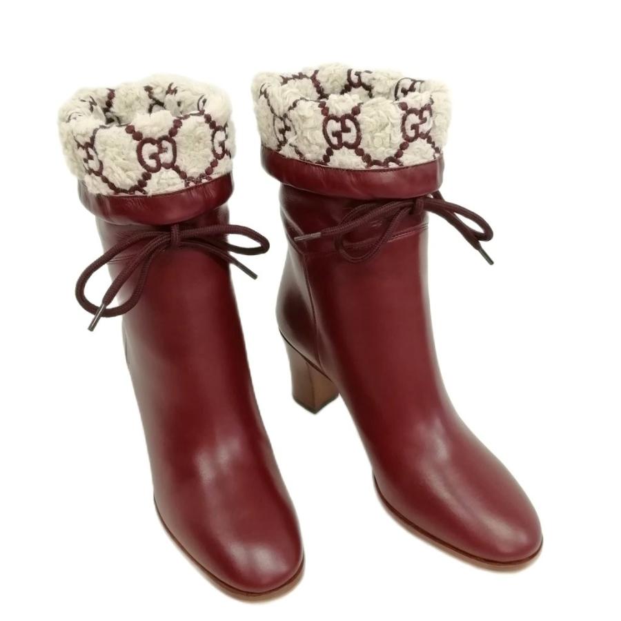 GUCCI（グッチ） GUCCI GG シアリング エフェクト ブーツ ブーティー