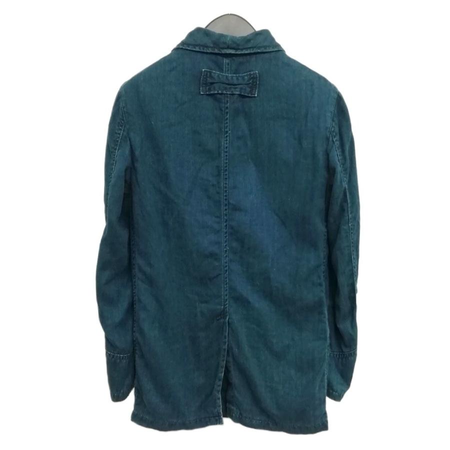 【交渉可】BLUE BLUE デニム ピーコート サイズ3 ブルーブルー BLUE ハリウッドランチマーケット ヘリンボーン デニム