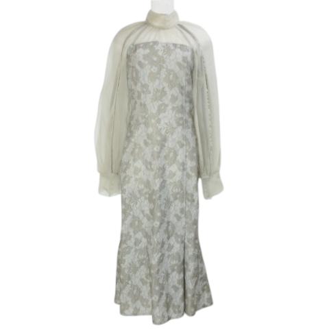 フレイアイディー グロッシーレースジャガードマーメイドワンピース