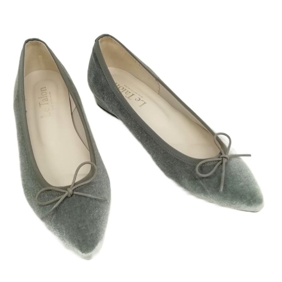 ルタロン Le Talon ベロア フラット パンプス バレエシューズ 美品