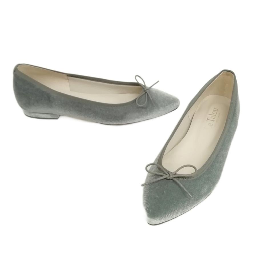 ルタロン Le Talon ベロア フラット パンプス バレエシューズ 美品