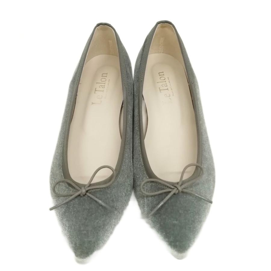 ルタロン Le Talon ベロア フラット パンプス バレエシューズ 美品