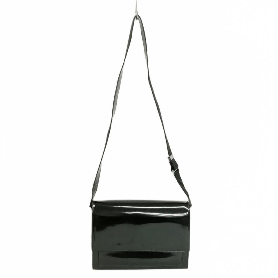 GUCCI（グッチ） パテントレザー ショルダーバッグ ブラック メンズ