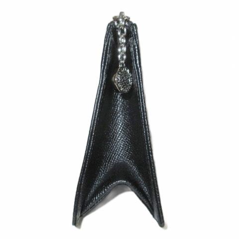 BVLGARI（ブルガリ） ポーチ 小物入れ コスメポーチ 型押し 黒