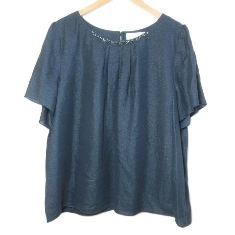 アリスバーリー Aylesbury 美品 大きいサイズ ラメビジューブラウス