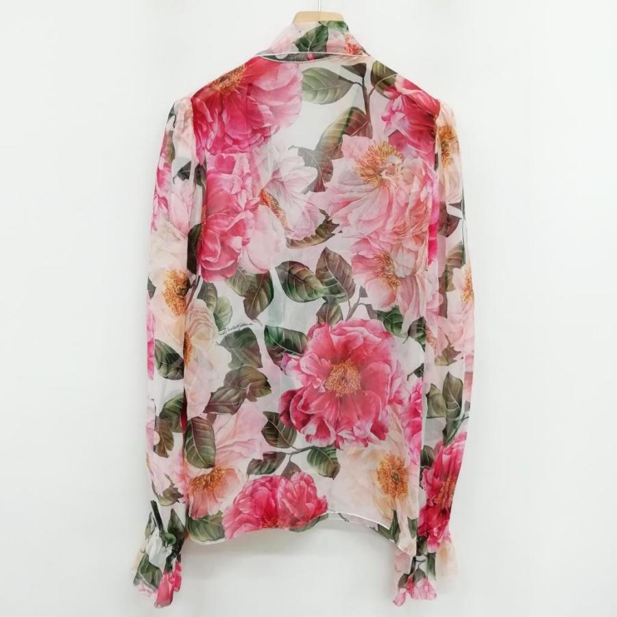【新品】DOLCE&GABBANA シアーフローラル シルク100%ブラウス 新品】DOLCE&GABBANA シアーフローラル シルク100%ブラウス - メルカリ