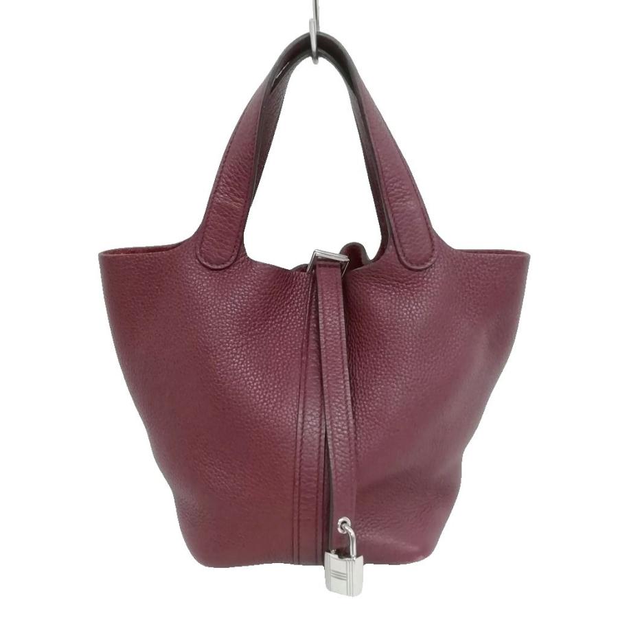 【中古】エルメス HERMES ピコタンロック PM A刻印 ハンドバッグ SV金具 トリヨンクレマンス ルージュアッシュ レディース HERMES（エルメス） ピコタンロック PM A刻印 ハンドバッグ SV金具