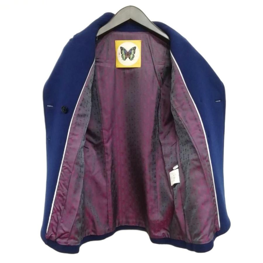 エストネーション ESTNATION ウール カシミヤ ピーコート 40 ネイビー