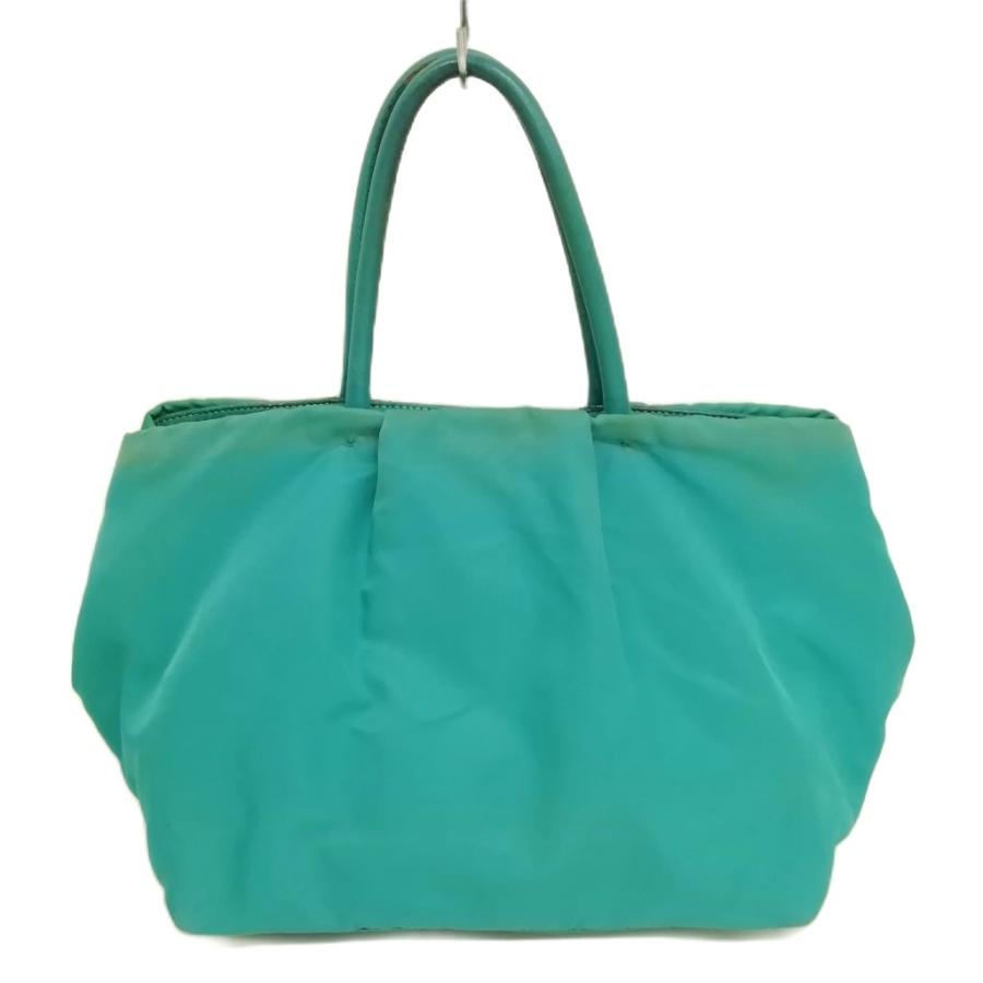 PRADA（プラダ） リボン ナイロン トートバッグ ハンドバッグ ブルー系