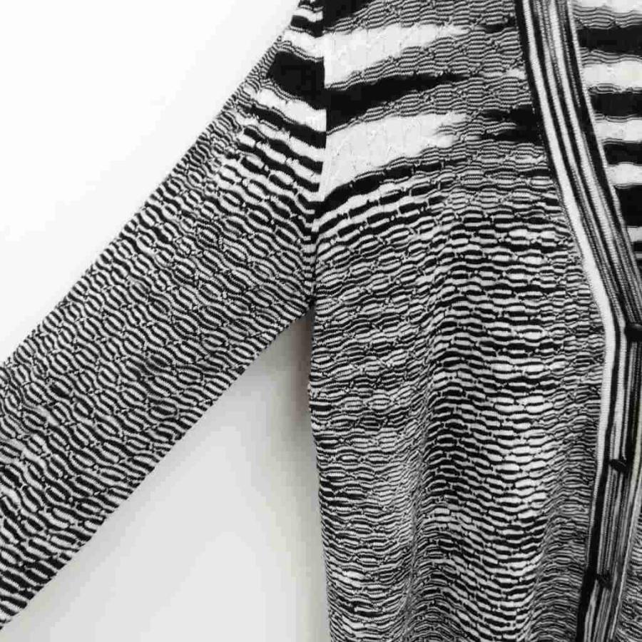 ミッソーニ MISSONI ニットカーディガン Vネック ロングスリーブ 総柄