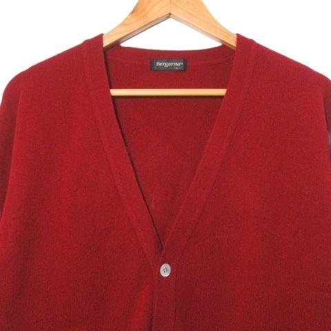 美品USA製ビンテージウールアルパカカーディガン赤レッド古着ニット短丈L ビンテージ古着 USA製 70s レトロ グランジ 単色 レッド カーディガン