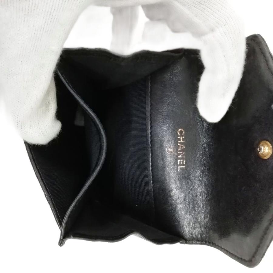 CHANEL（シャネル） ビコローレ カードケース ラムスキン 3番台 黒
