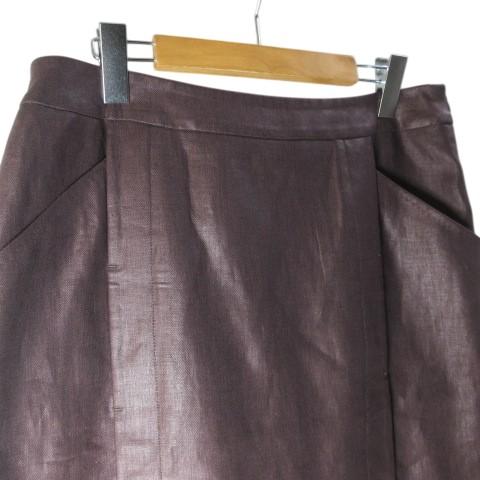 Max Mara（マックスマーラ） 白タグ 大きいサイズ リネンスカート ひざ