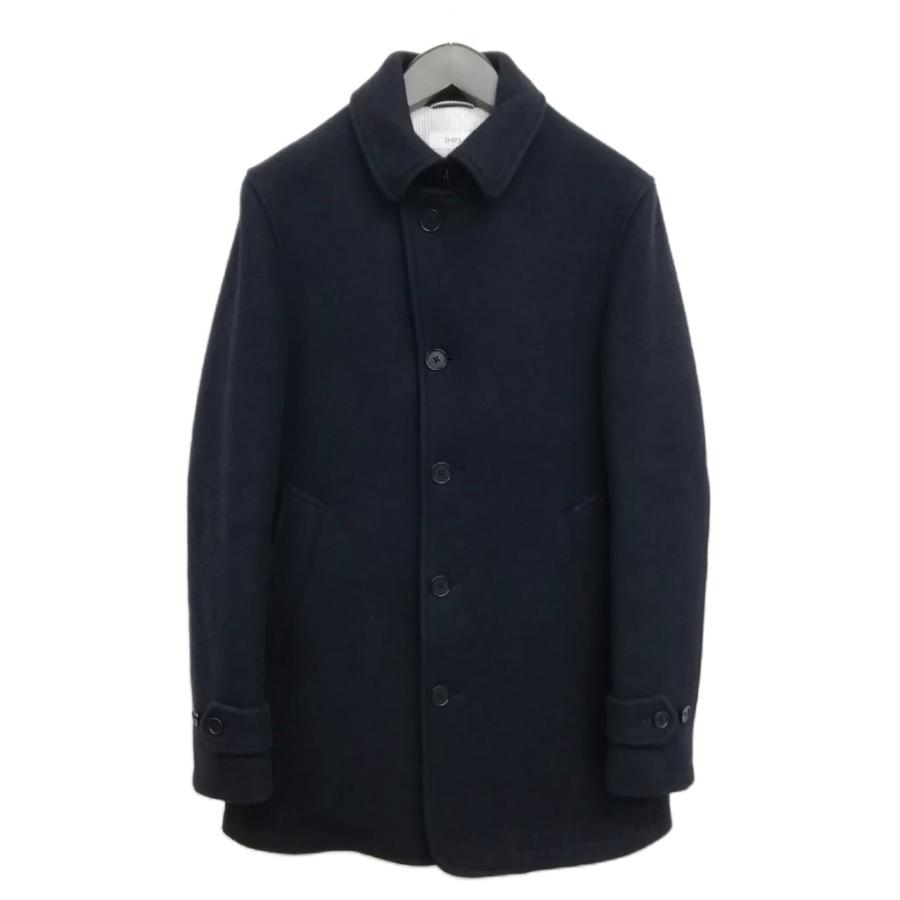 シップス SHIPS THERMORE メルトン ウール コート M ネイビー メンズ