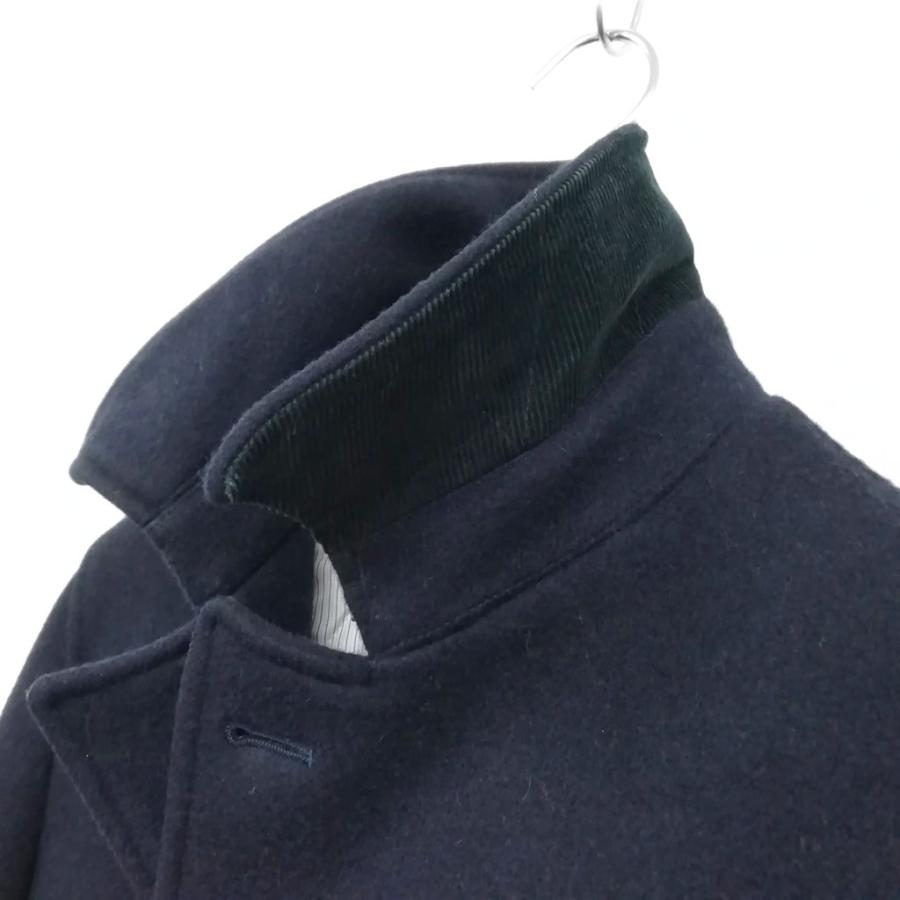 シップス SHIPS THERMORE メルトン ウール コート M ネイビー メンズ