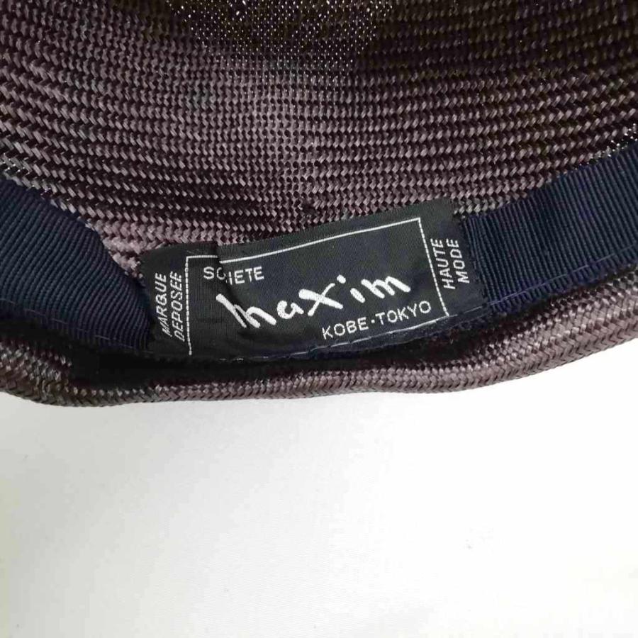 マキシン MAXIM トーク帽 カクテルハット ストロー リボン ブラウン系