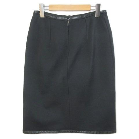 マックスマーラ MAX MARA 白タグ スカート レザーパイピング タイト