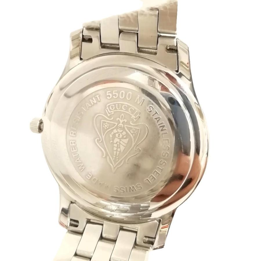 GUCCI（グッチ） GUCCI 5500M クオーツ デイト 腕時計 黒文字盤 メンズ