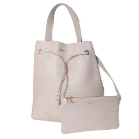 美品】FURLA フルラ ステイシー レザー 2WAY ハンドバッグ ショルダ 極 