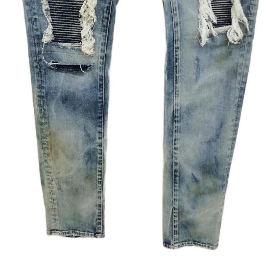 シヴァーライズ CIVARIZE 蛇腹リメイク スキニー デニム パンツ 42 