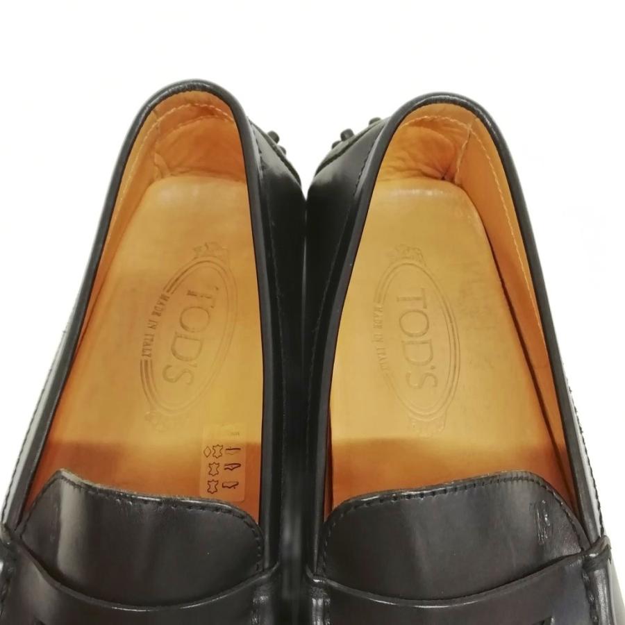 極美品【TOD'S トッズ】ドライビングシューズ 本革 スリッポン 黒 38.5 TOD'S トッズ ドライビングシューズ ローファー ブラック 黒 サイズ7A