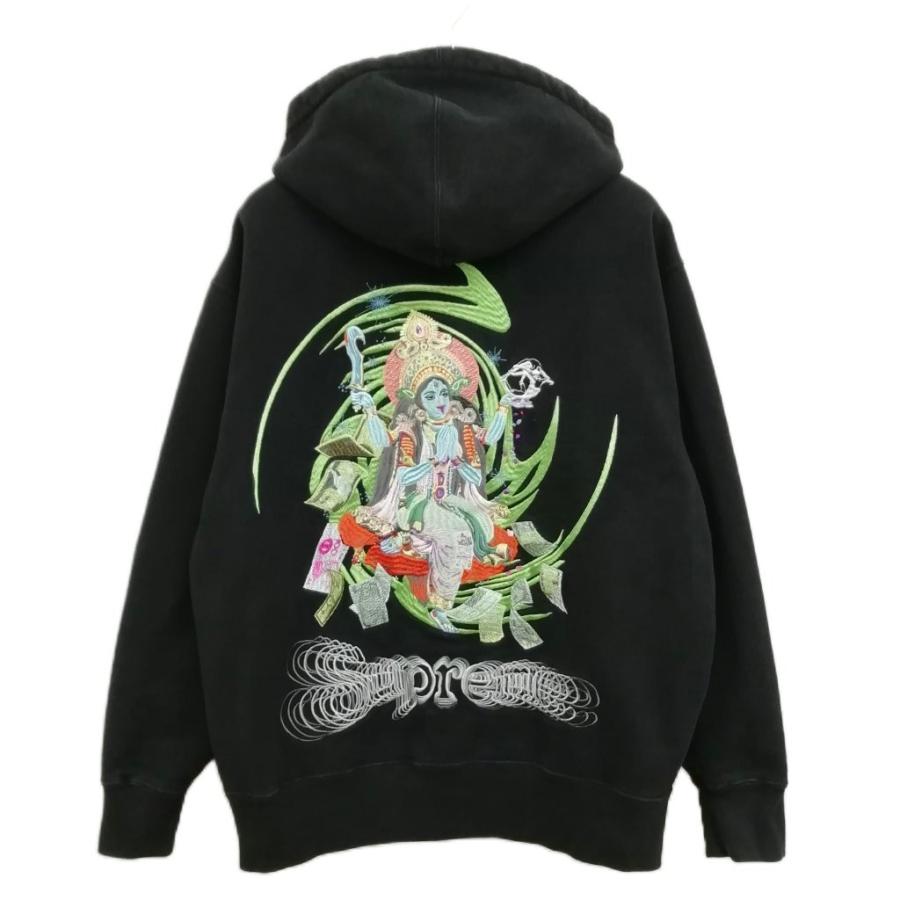 【中古】シュプリーム 22AW Lakshmi Zip Up Hooded Sweatshirt スウェット ジップアップ パーカー 刺繍 M ブラック Supreme（シュプリーム） SUPREME 22AW Lakshmi Zip Up Hooded