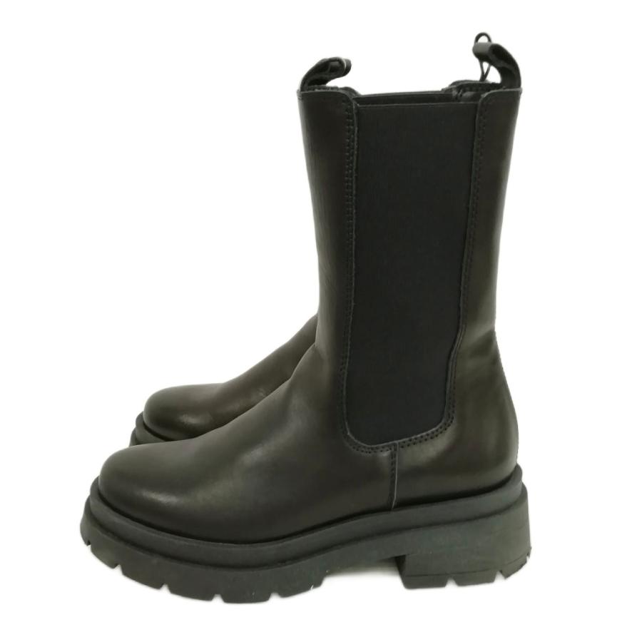 エネス ENESS サイドゴアブーツ ミドル ロング 36 ブラック レディース