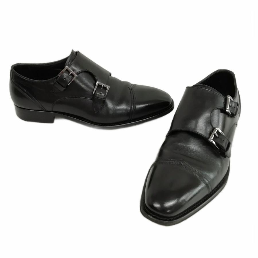 エルメネジルドゼニア Ermenegildo Zegna ダブルモンク レザー