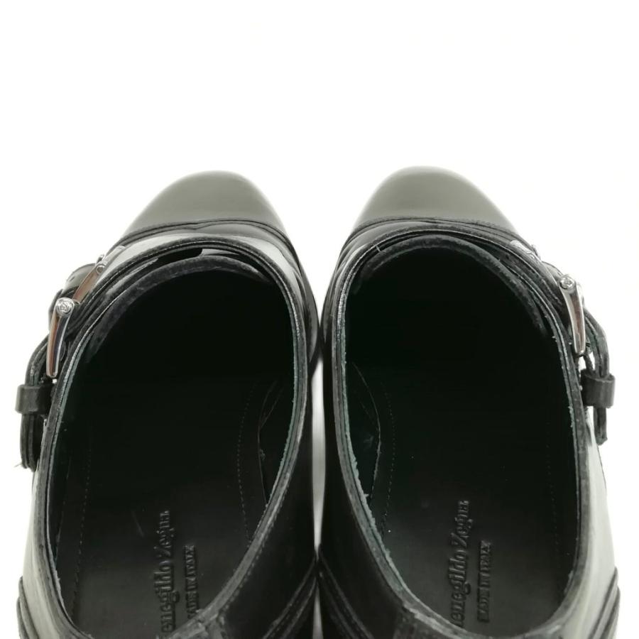 エルメネジルドゼニア Ermenegildo Zegna ダブルモンク レザー