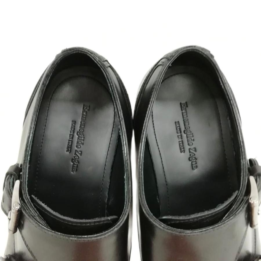 エルメネジルドゼニア Ermenegildo Zegna ダブルモンク レザー