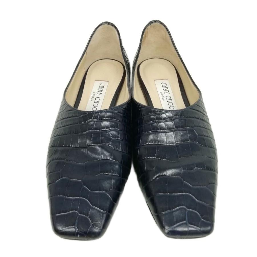 ジミーチュウ JIMMY CHOO ジョセリン クロコ型押し スリッポン 