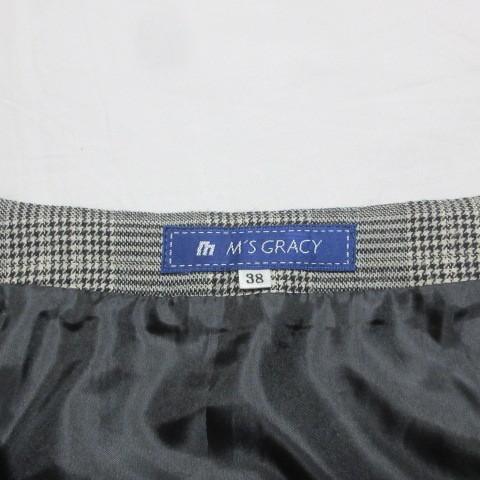 エムズグレイシー M'S GRACY グレンチェックスカート EA-827704 ひざ丈