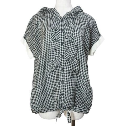 DIESEL（ディーゼル） 千鳥格子シャツ ブラウス フーディー フリル 