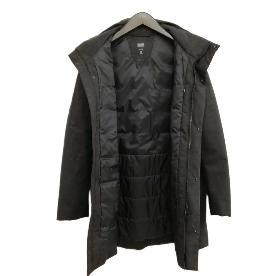 【美品】ユニクロ　ハイブリッドダウンコート　メンズ　黒　SIZE Ｌ ユニクロ公式 | ハイブリッドダウンコート(メンズ)