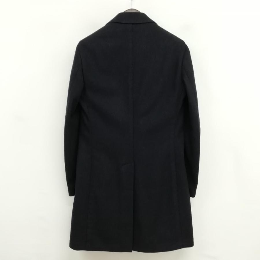 ラルディーニ LARDINI JL23143AQ チェスターコート ウール ヘリンボーン 段返り 3B 44 ブラック メンズ