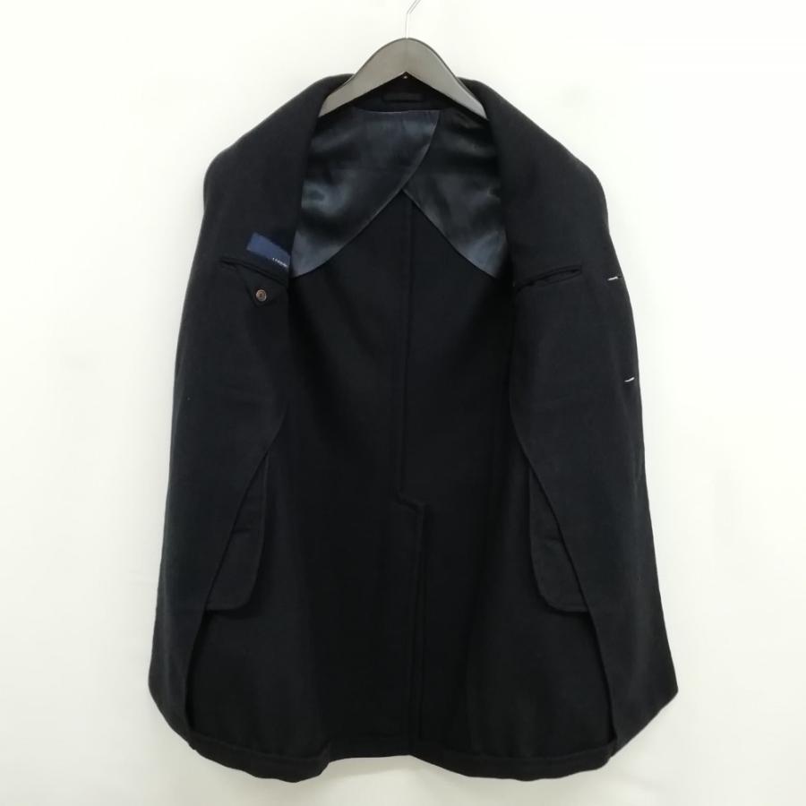 ラルディーニ LARDINI JL23143AQ チェスターコート ウール ヘリンボーン 段返り 3B 44 ブラック メンズ