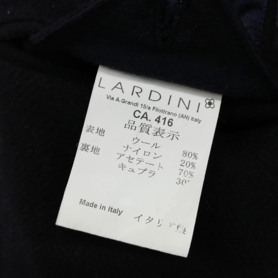ラルディーニ LARDINI JL23143AQ チェスターコート ウール ヘリンボーン 段返り 3B 44 ブラック メンズ
