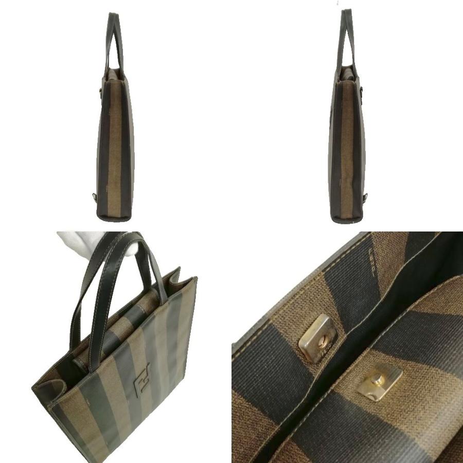 FENDI（フェンディ） ペカン柄 トートバッグ ハンドバッグ PVC 