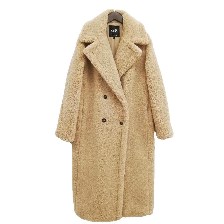 【美品】ZARA ザラ テディベア ボア チェスターコート ロング丈 S ZARA（ザラ） ボア テディベア ロングコート チェスターコート 美品 M