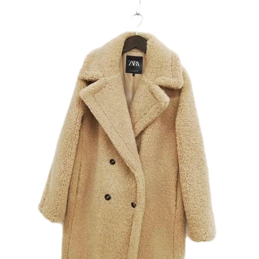 ZARA（ザラ） ボア テディベア ロングコート チェスターコート 美品 M