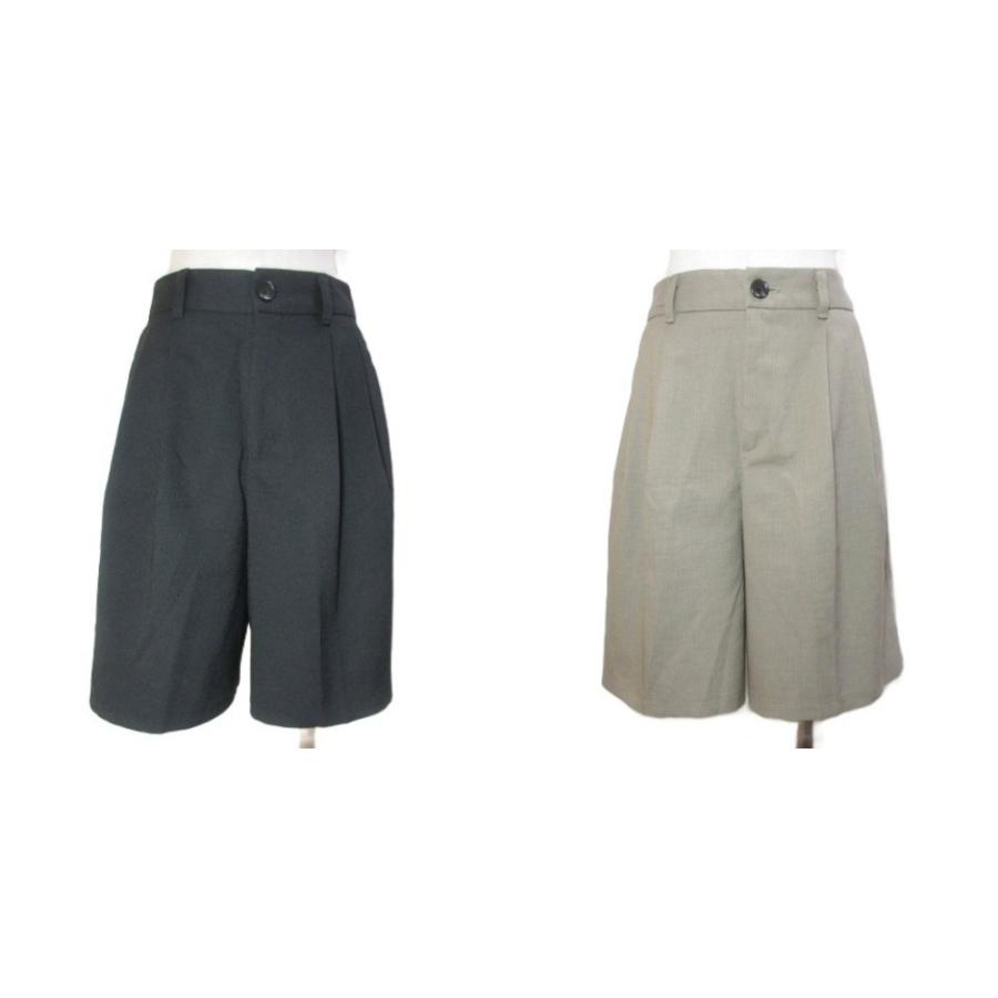 ジーユー GU 美品 24SS 2点セット タックハーフパンツ 色違い M